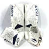 CCM Axis 2 - Used AHL Pro Stock Senior Goalie Full Set (White/Navy) -Hockey Stick Market Photo2024 05 02 122105PM scaled