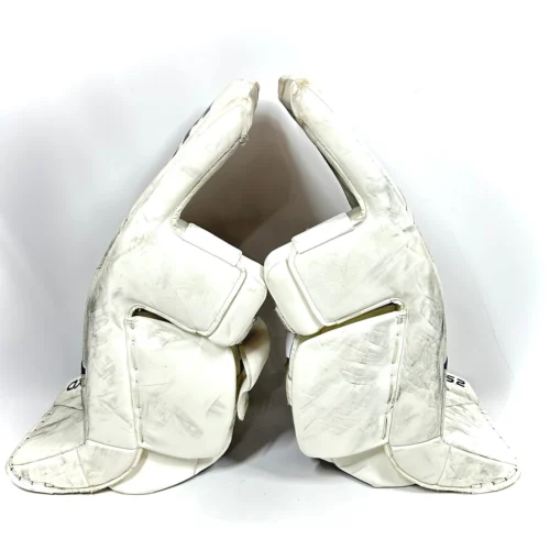 CCM Axis 2 - Used AHL Pro Stock Senior Goalie Full Set (White/Navy) -Hockey Stick Market Photo2024 05 02 122219PM scaled