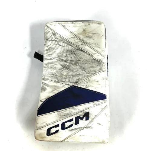 CCM Axis 2 - Used AHL Pro Stock Senior Goalie Full Set (White/Navy) -Hockey Stick Market Photo2024 05 02 122402PM scaled