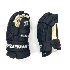 Sherwood Rekker Legend Pro - NHL Pro Stock Glove - Pro Palm - Philadelphia Flyers (Black/White) -Hockey Stick Market Photo2024 09 27 104921AM
