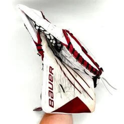 Bauer Vapor Hyperlite - Used Pro Stock Goalie Glove (White/Red) -Hockey Stick Market Photo2025 06 18 40134PM