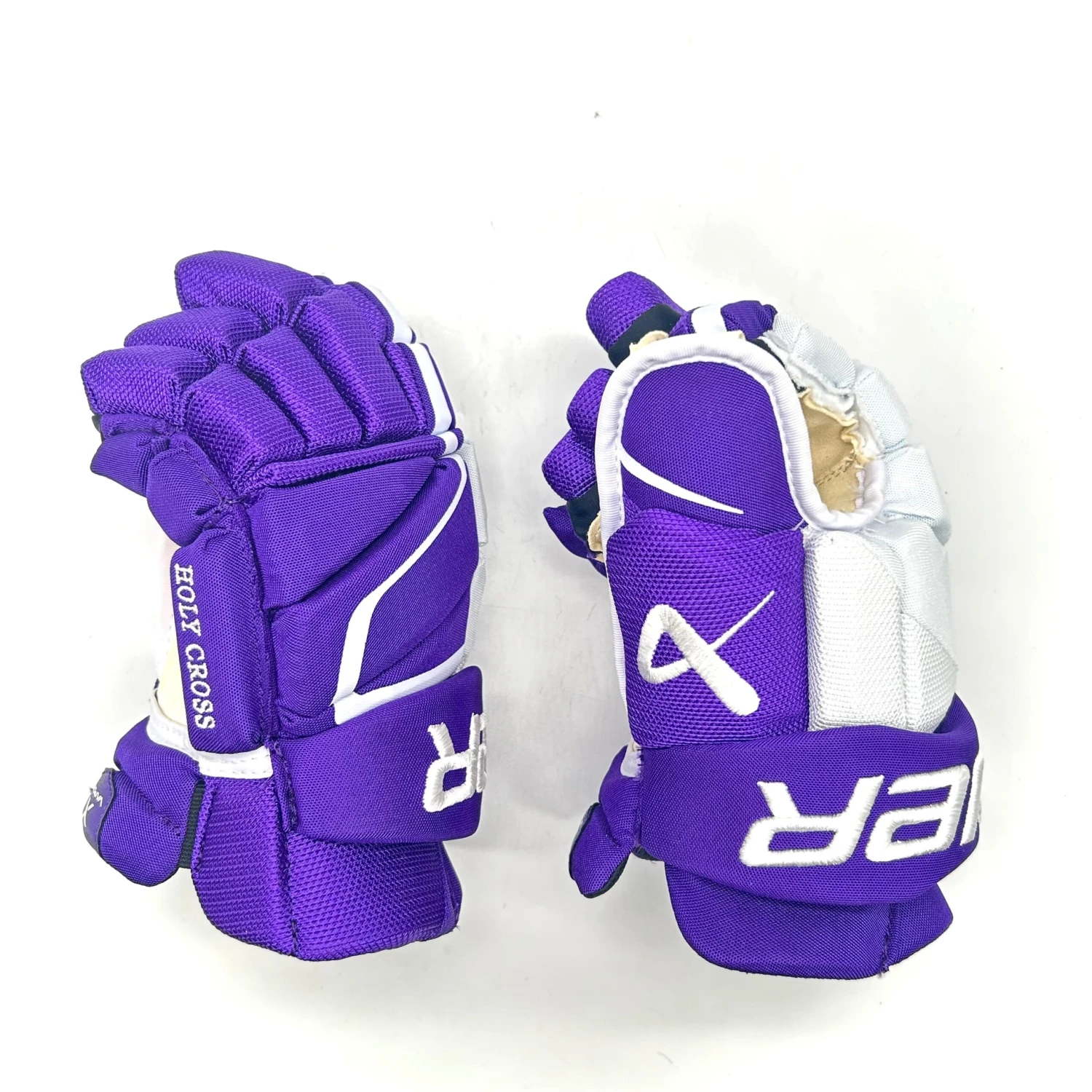 Bauer Vapor Hyperlite - NCAA Pro Stock Hockey Gloves - Intermediate (Purple/White) 2 Bauer Vapor Hyperlite - NCAA Pro Stock Hockey Gloves - Intermediate (Purple/White) - Image 2