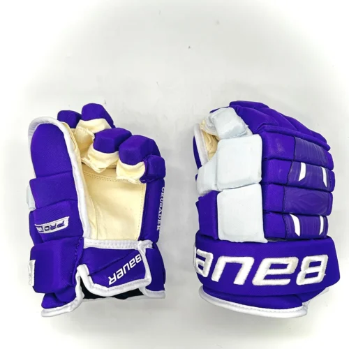 Bauer Pro Series - NCAA Pro Stock Hockey Gloves - Intermediate (Purple/White)