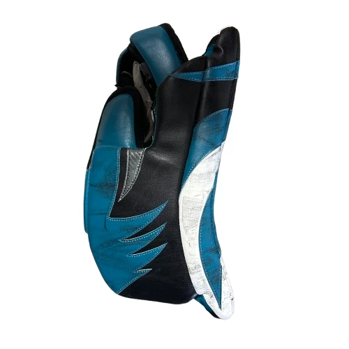 Brian's Gnetik V - Used NHL Pro Stock Goalie Blocker - Aaron Dell (White/Teal/Black) 2 Brian's Gnetik V - Used NHL Pro Stock Goalie Blocker - Aaron Dell (White/Teal/Black) - Image 2