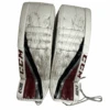 CCM Extreme Flex III - Used Pro Stock Goalie Pads (White/Maroon/Black) -Hockey Stick Market Photo 2025 02 25 10 04 21 AM removebg preview