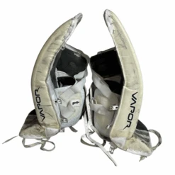 Bauer Vapor 2X Pro - Used Pro Stock Goalie Pads (White/Black) 7 Bauer Vapor 2X Pro - Used Pro Stock Goalie Pads (White/Black) -Hockey Stick Market Photo 2025 02 25 10 32 35 AM removebg preview