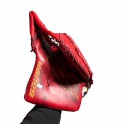 Bauer Vapor Hyperlite - Used Pro Stock Goalie Glove (Red/Yellow) -Hockey Stick Market Photo 2025 02 25 2 09 04 PM removebg preview