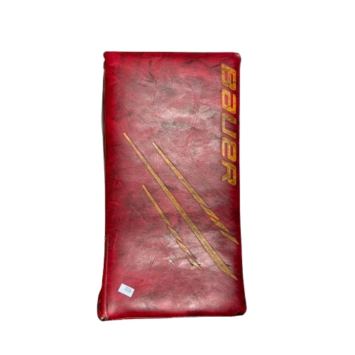 Bauer Vapor Hyperlite - Used Pro Stock Goalie Blocker (Red/Yellow) 1 Bauer Vapor Hyperlite - Used Pro Stock Goalie Blocker (Red/Yellow)