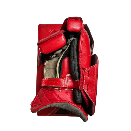Bauer Vapor Hyperlite - Used Pro Stock Goalie Blocker (Red/Yellow) 3 Bauer Vapor Hyperlite - Used Pro Stock Goalie Blocker (Red/Yellow) - Image 3
