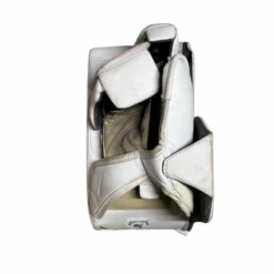 Bauer Supreme Mach - Used Pro Stock Goalie Blocker (White/Maroon/Gold) -Hockey Stick Market Photo 2025 02 25 3 22 51 PM removebg preview