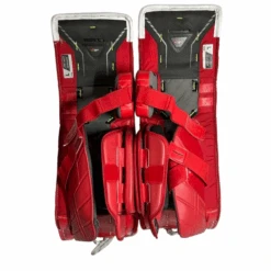 Bauer Vapor Hyperlite - Used Pro Stock Goalie Pads (White/Red) -Hockey Stick Market Photo 2025 02 25 9 46 52 AM removebg preview