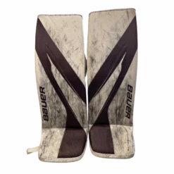 Bauer Vapor Hyperlite 2 - Used Pro Stock Goalie Pads (White/Maroon)