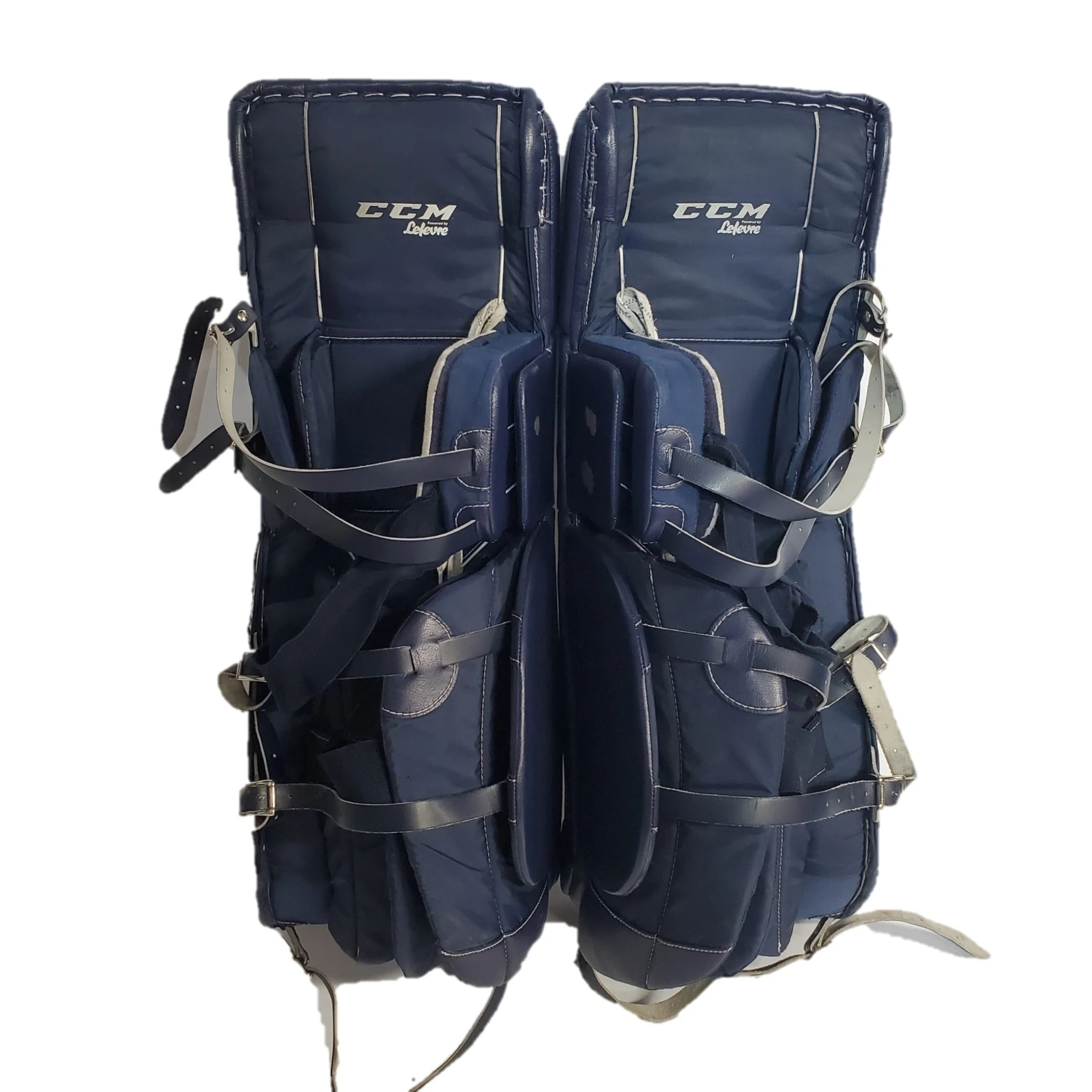 CCM Extreme Flex IV - Used Pro Stock Goalie Pads - (Navy/White) 4 CCM Extreme Flex IV - Used Pro Stock Goalie Pads - (Navy/White) - Image 4