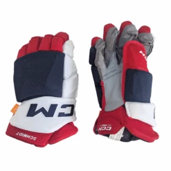 CCM HGJSPP - NHL Pro Stock Glove -Nate Schmidt (White/Red/Navy)