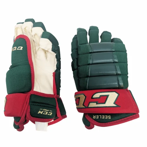 CCM HG97 - NHL Pro Stock Glove - Nick Seeler (Green/Red/Gold)