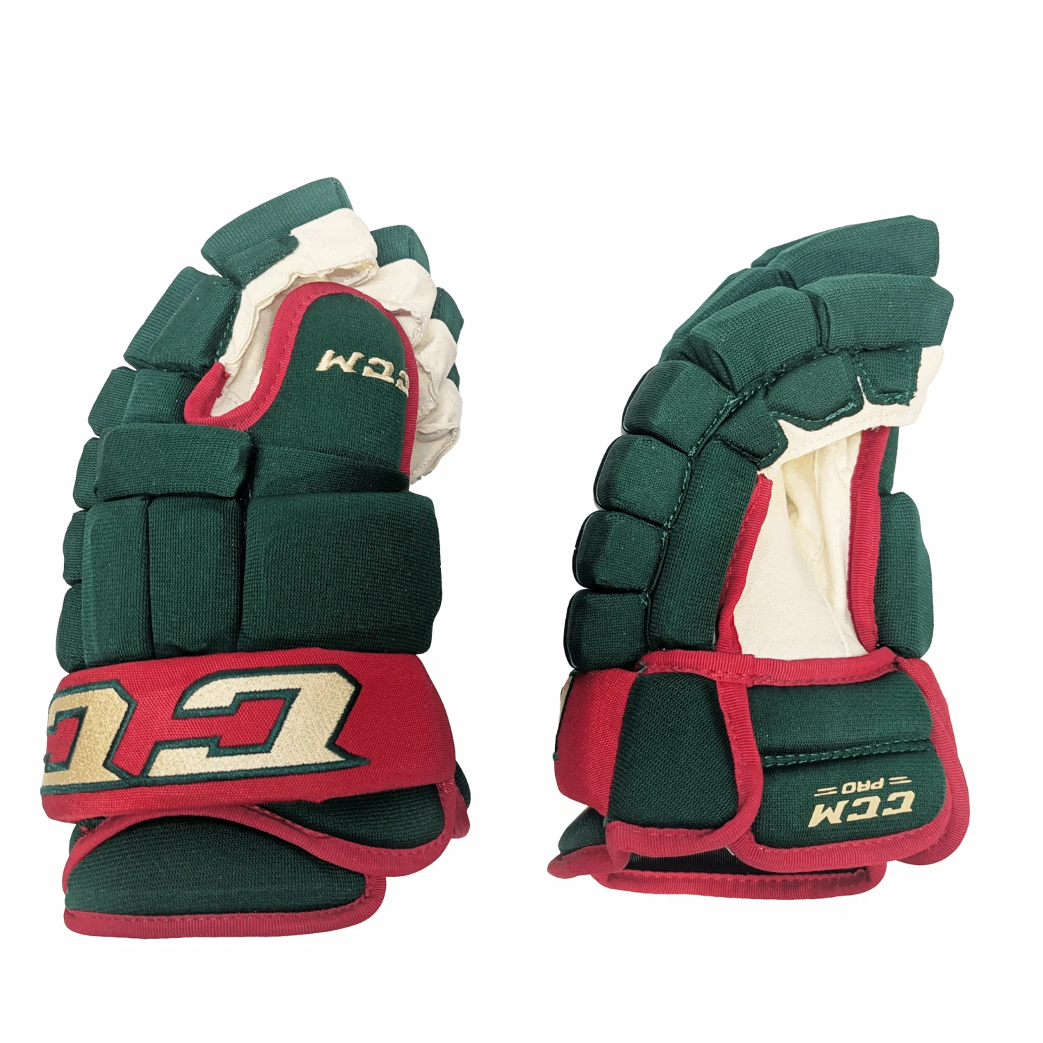 CCM HG97 - NHL Pro Stock Glove - Nico Sturm (Green/Red/Gold) 2 CCM HG97 - NHL Pro Stock Glove - Nico Sturm (Green/Red/Gold) - Image 2