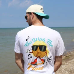 HSM Go With The Flow Tee - Youth -Hockey Stick Market beach 1 1