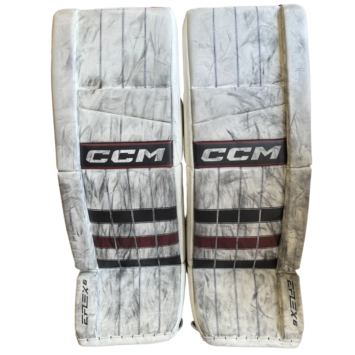 CCM Extreme Flex 6 - Used Pro Stock Goalie Full Set (White/Maroon/Black) 4 CCM Extreme Flex 6 - Used Pro Stock Goalie Full Set (White/Maroon/Black) - Image 4