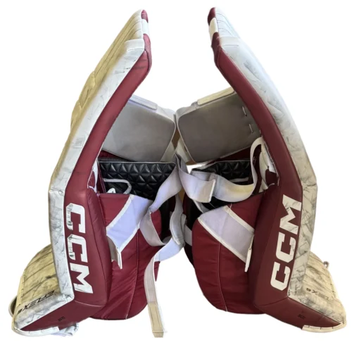 CCM Extreme Flex 6 - Used Pro Stock Goalie Full Set (White/Maroon/Black) -Hockey Stick Market craiyon 142535 image