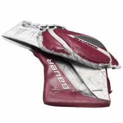 Bauer Supreme Shadow - Used Pro Stock Goalie Glove (White/Maroon/Black) -Hockey Stick Market craiyon 170336 image