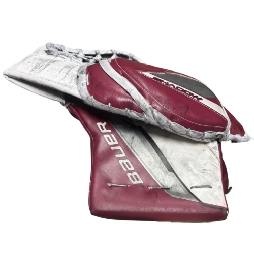 Bauer Supreme Shadow - Used Pro Stock Goalie Glove (White/Maroon/Black) 7 Bauer Supreme Shadow - Used Pro Stock Goalie Glove (White/Maroon/Black) -Hockey Stick Market craiyon 170336 image