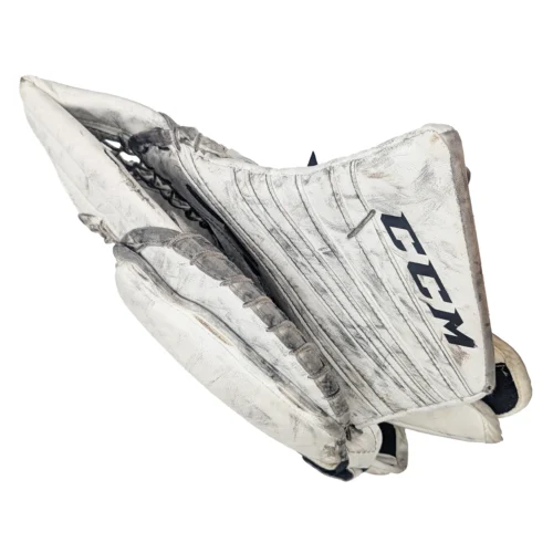 CCM Premier - Used Full-Right Pro Stock Goalie Glove (White) 5 CCM Premier - Used Full-Right Pro Stock Goalie Glove (White) -Hockey Stick Market p2