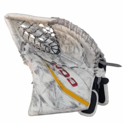 CCM Extreme Flex 6 - Used AHL Pro Stock Goalie Glove (White/Yellow/Red)