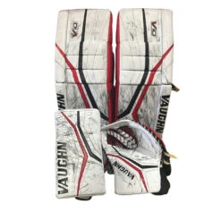 Vaughn Velocity V10 - Used Pro Stock Goalie Full Set (White/Red/Black)