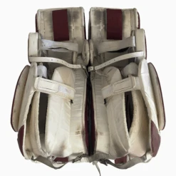 CCM Extreme Flex 5 - Used Pro Stock Goalie Pads (Burgundy/White) 5 CCM Extreme Flex 5 - Used Pro Stock Goalie Pads (Burgundy/White) -Hockey Stick Market straps 58226c16 a64a 410e 8921 d6341c370f4c