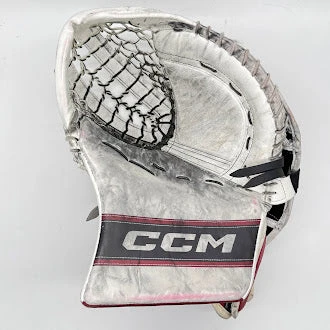CCM Extreme Flex 6 - Used Pro Stock Goalie Glove (White/Maroon/Black) 1 CCM Extreme Flex 6 - Used Pro Stock Goalie Glove (White/Maroon/Black)